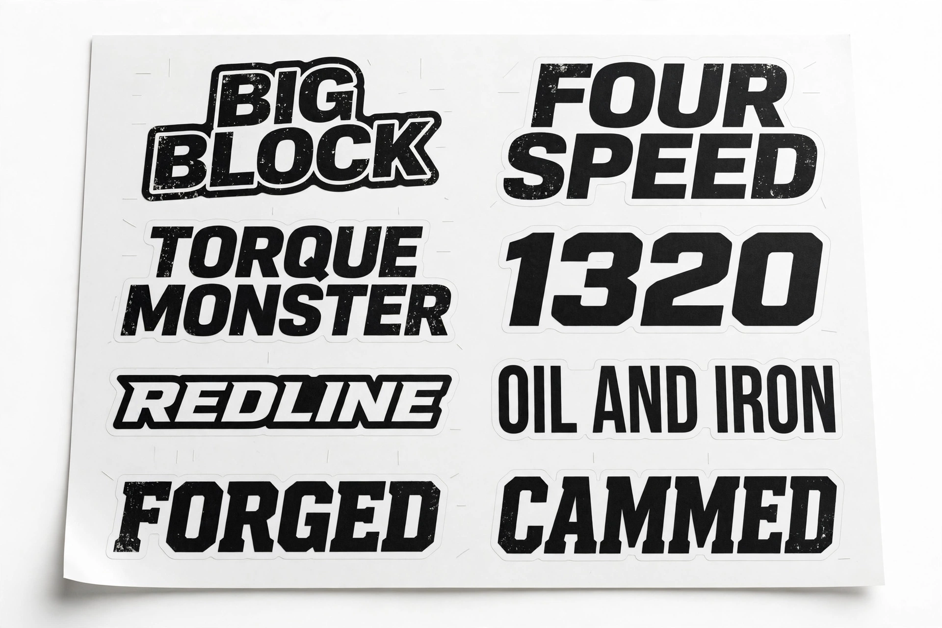 Muscle Era Decal Sheet — Decal Sheet for Muscle Car Fans