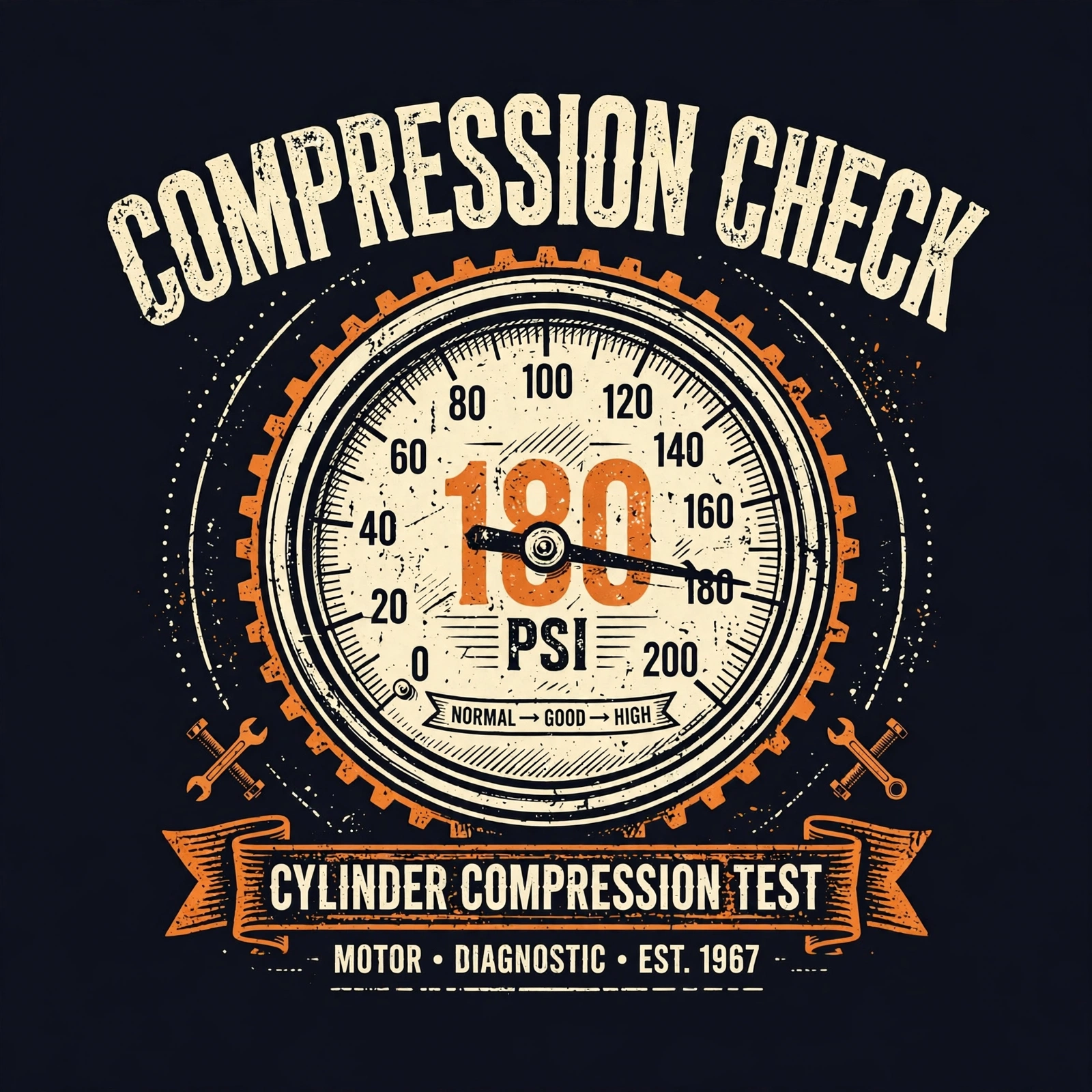 Compression Check — T-Shirt for Muscle Car Fans