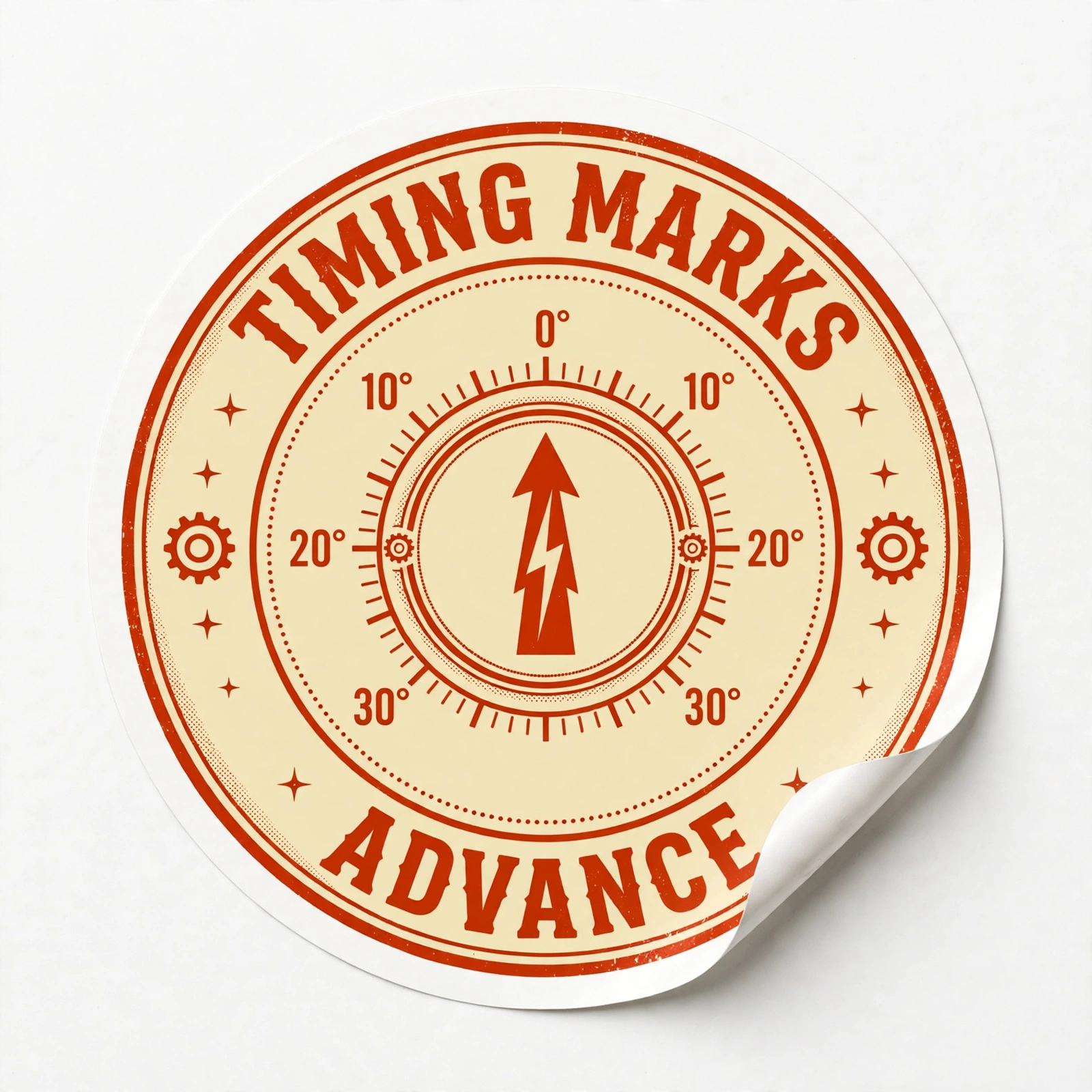 Timing Marks Advance Decal — Decal for Bikers