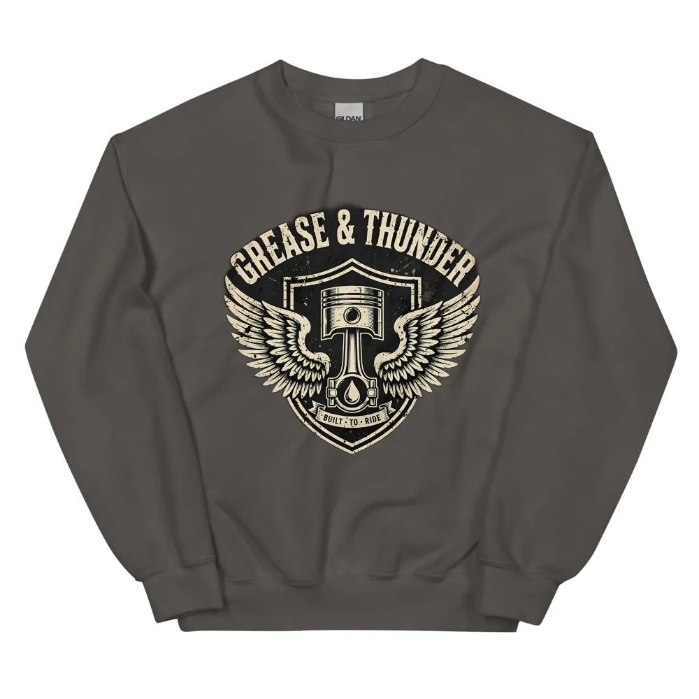 Grease & Thunder Pullover — Pullover Sweatshirt for Bikers