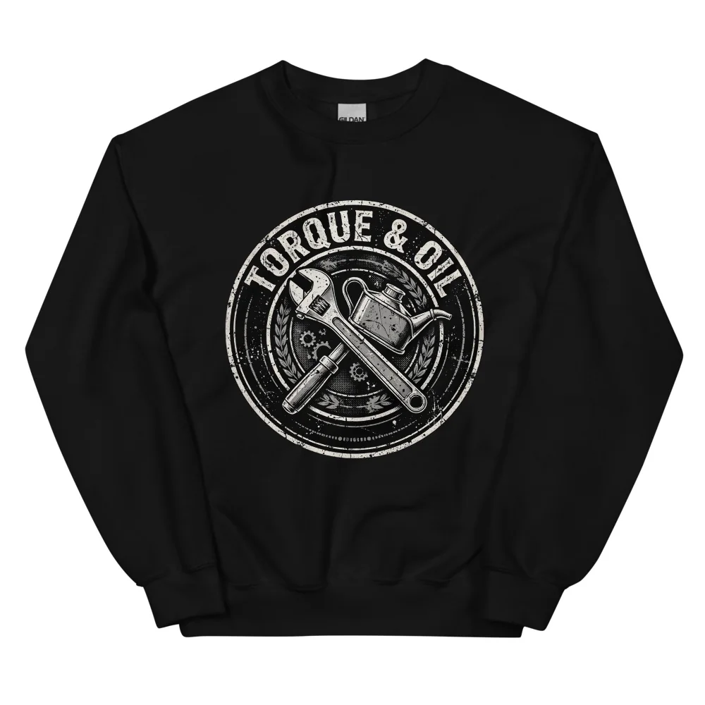 Torque & Oil Pullover — Pullover Sweatshirt for Bikers