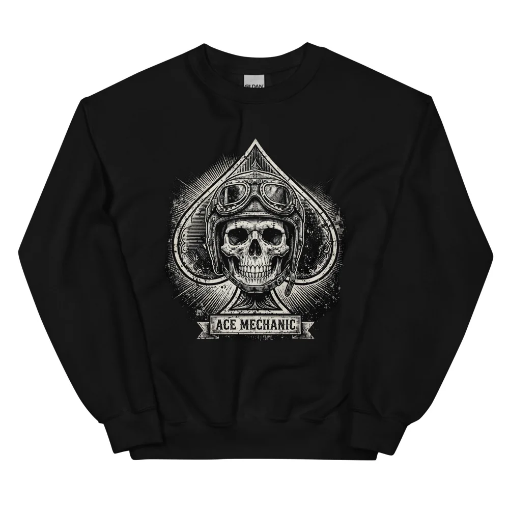 Ace Mechanic Pullover — Pullover Sweatshirt for Bikers
