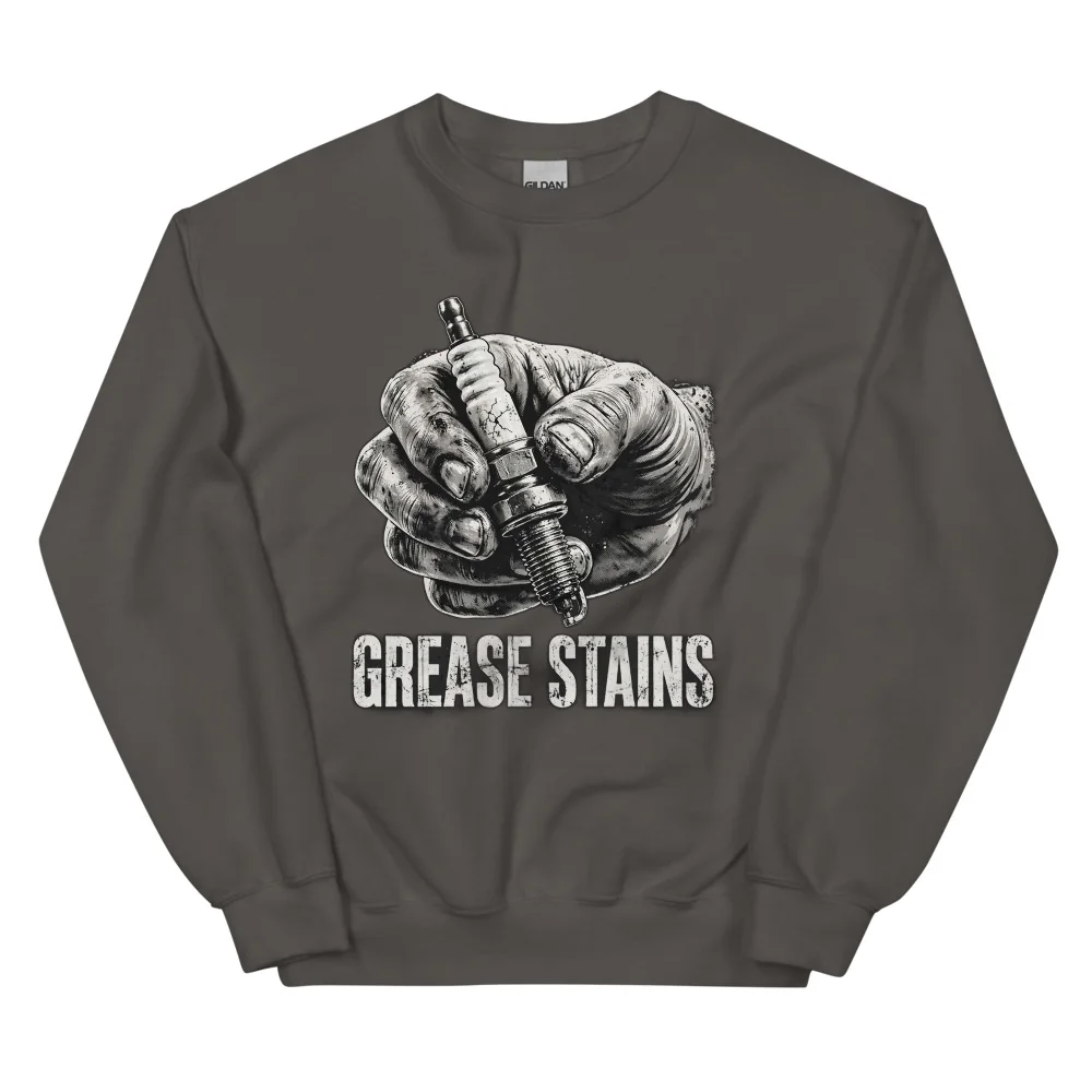 Grease Stains Pullover — Pullover Sweatshirt for Bikers
