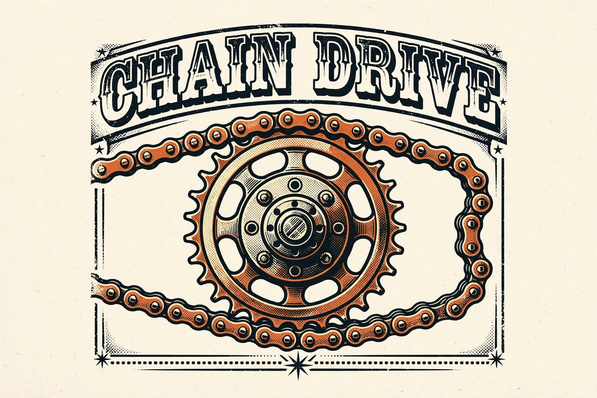 Chain Drive — T-Shirt for Bikers