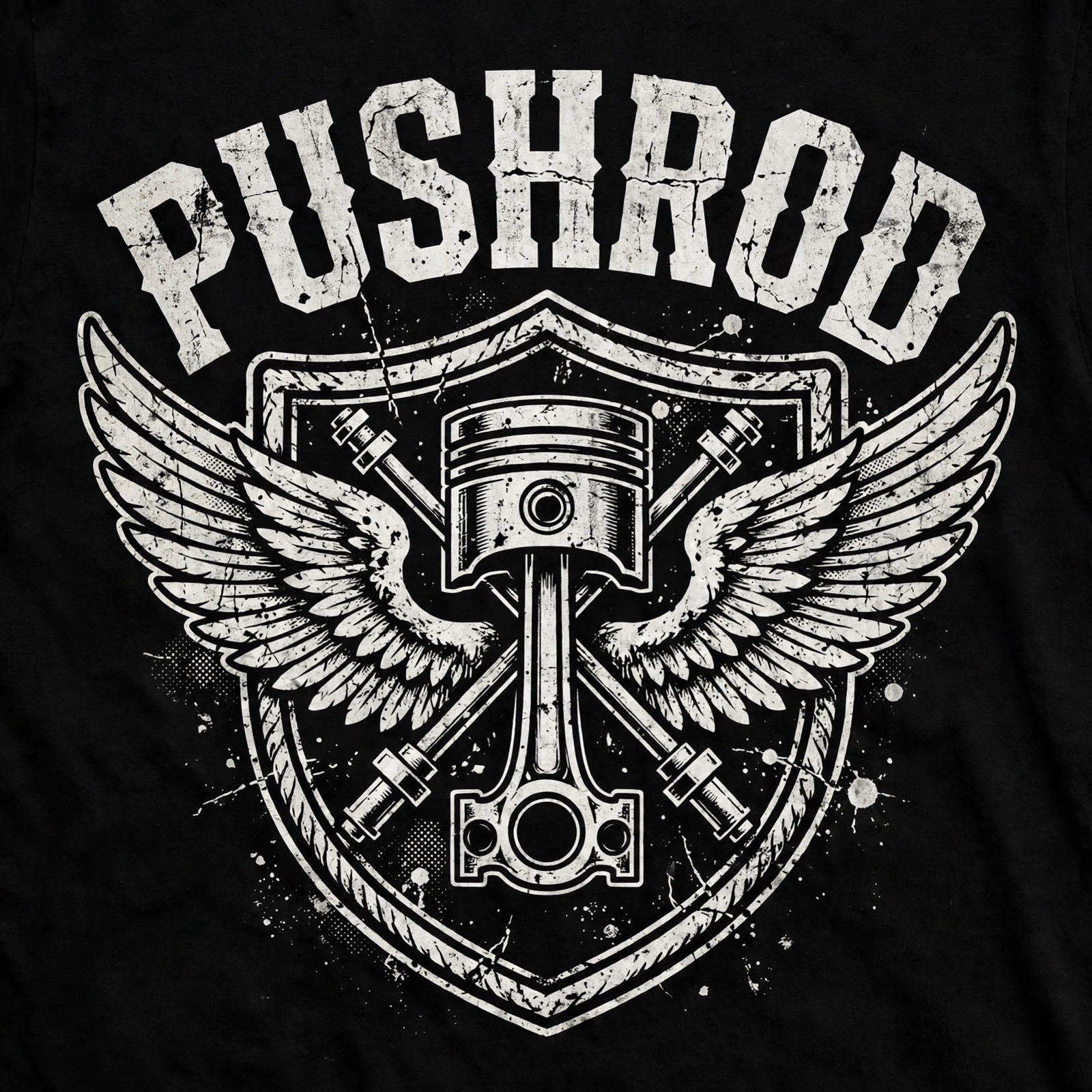 Pushrod™ Shop Tee — T-Shirt for Bikers