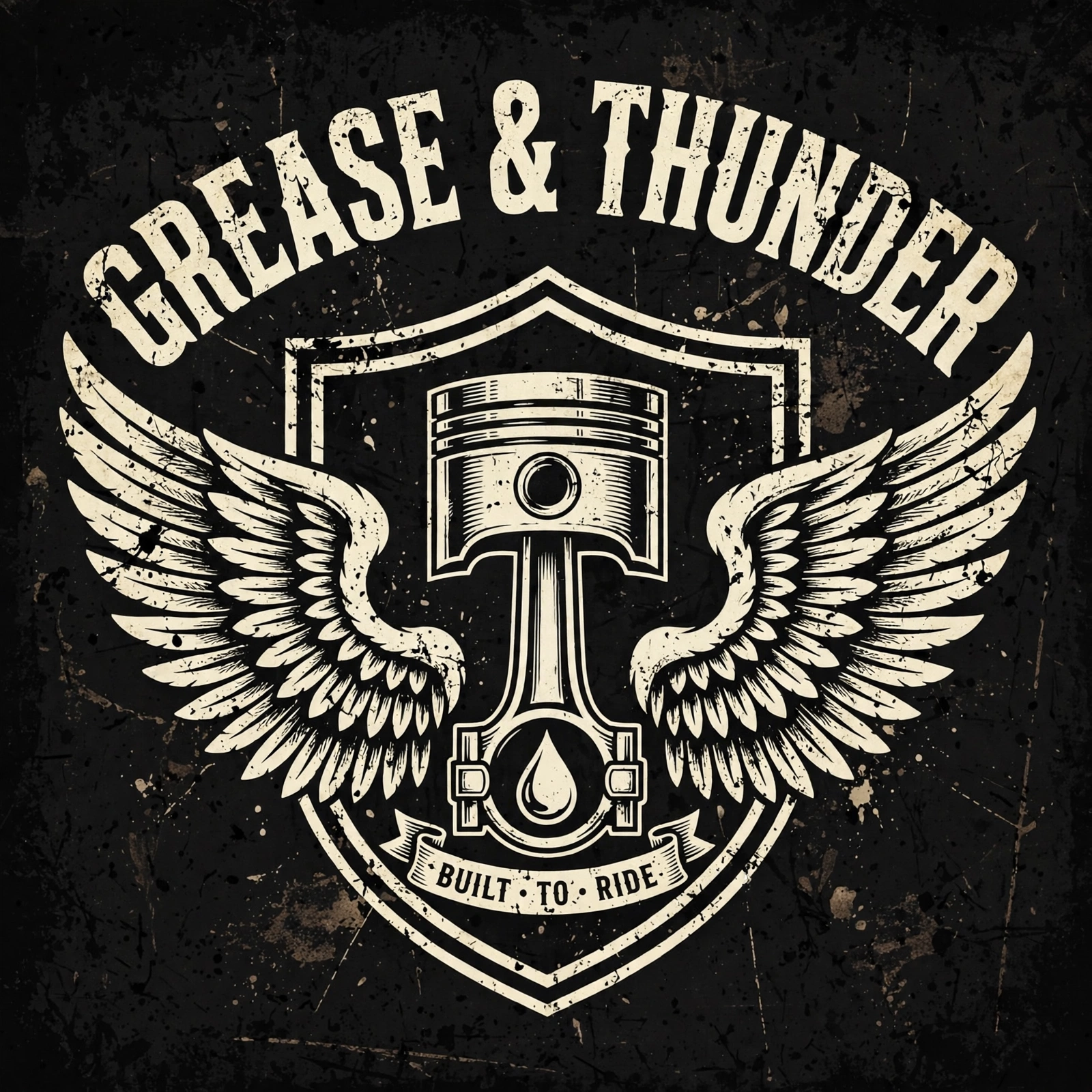 Grease & Thunder — T-Shirt for Bikers