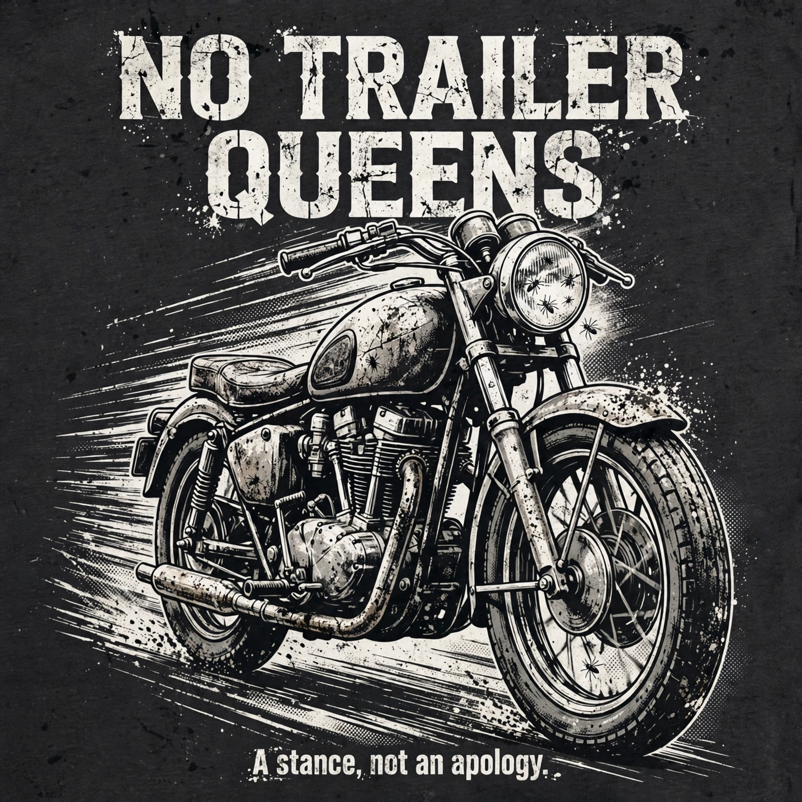 No Trailer Queens — T-Shirt for Bikers