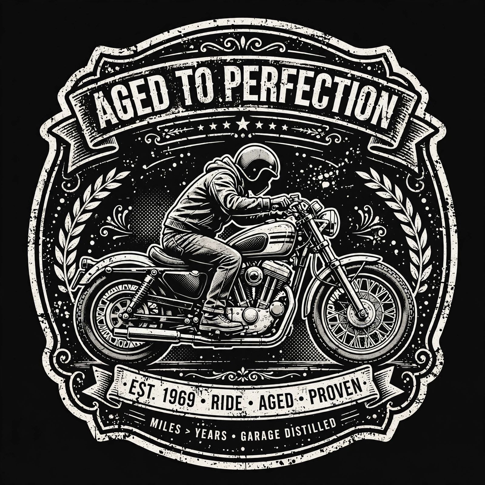 Aged to Perfection — T-Shirt for Bikers