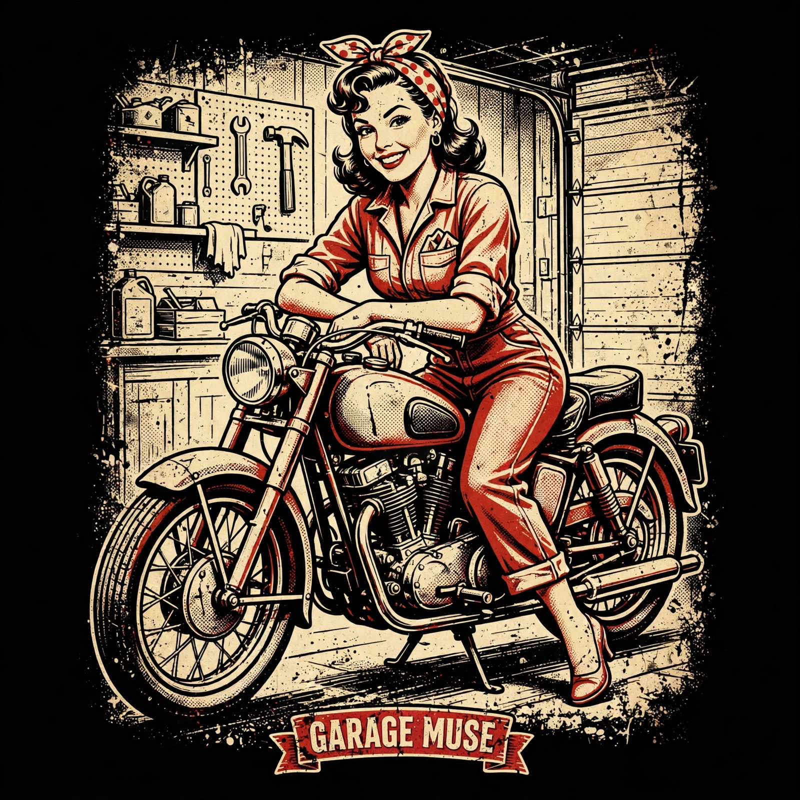 Garage Muse — T-Shirt for Bikers