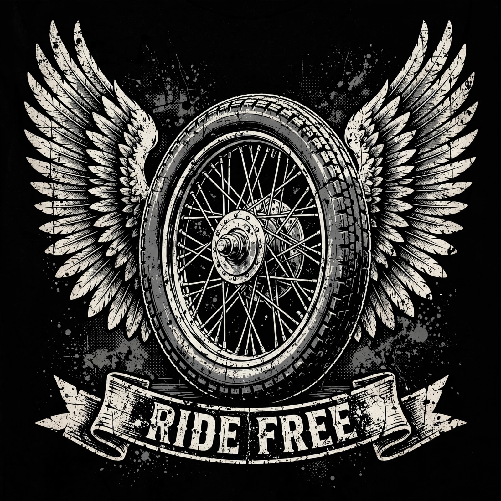 Ride Free Wings — T-Shirt for Bikers