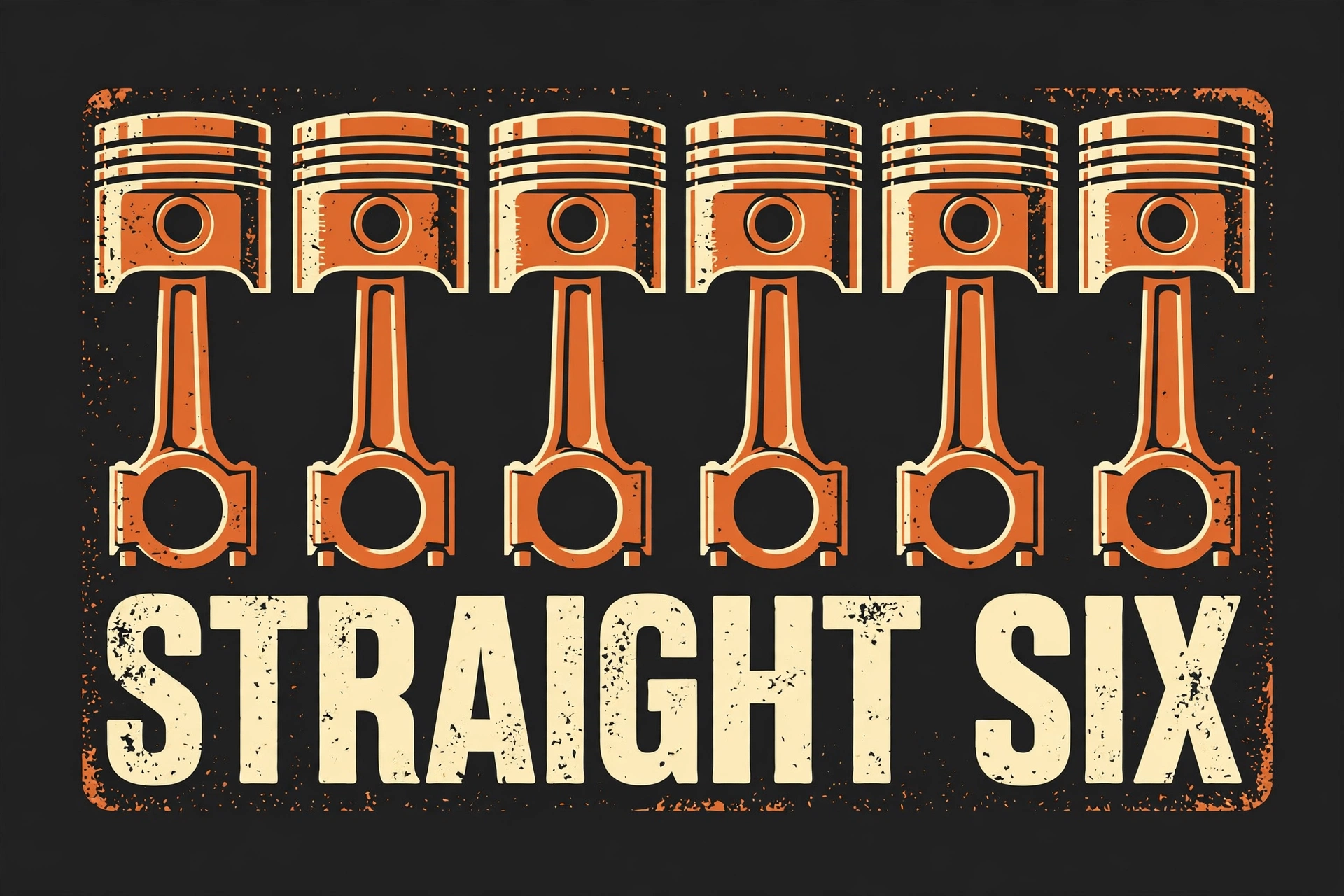 Straight Six Decal — Decal for Classic Truck Fans