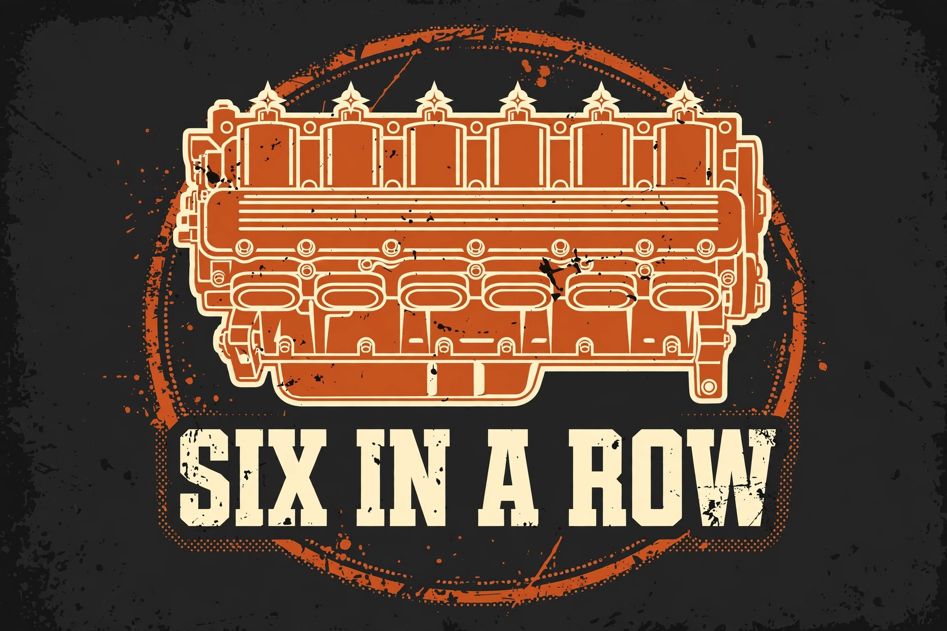 Six in a Row Decal — Decal for Classic Truck Fans