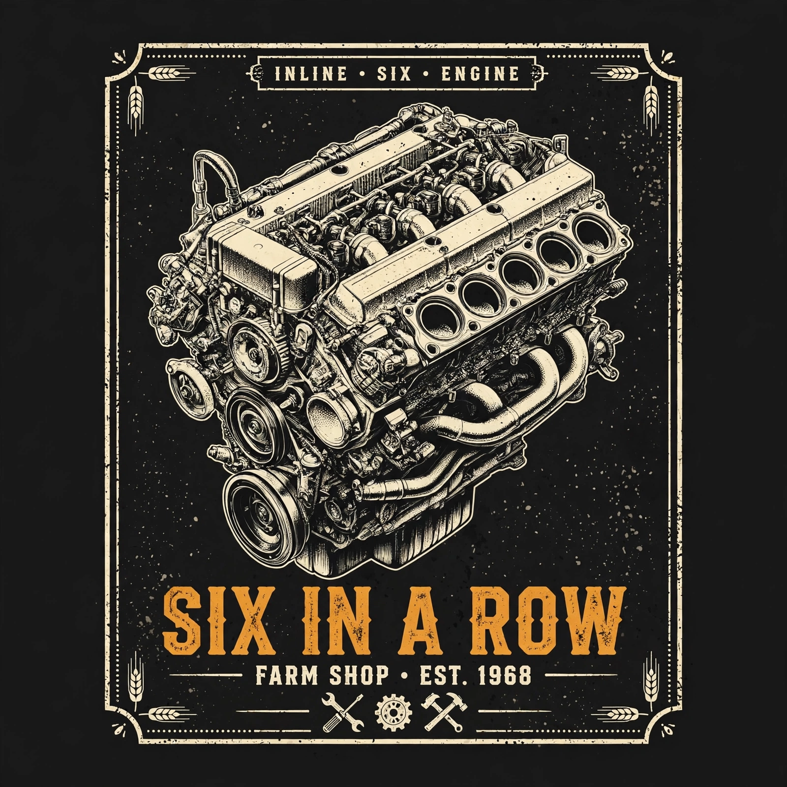 Six in a Row — T-Shirt for Classic Truck Fans