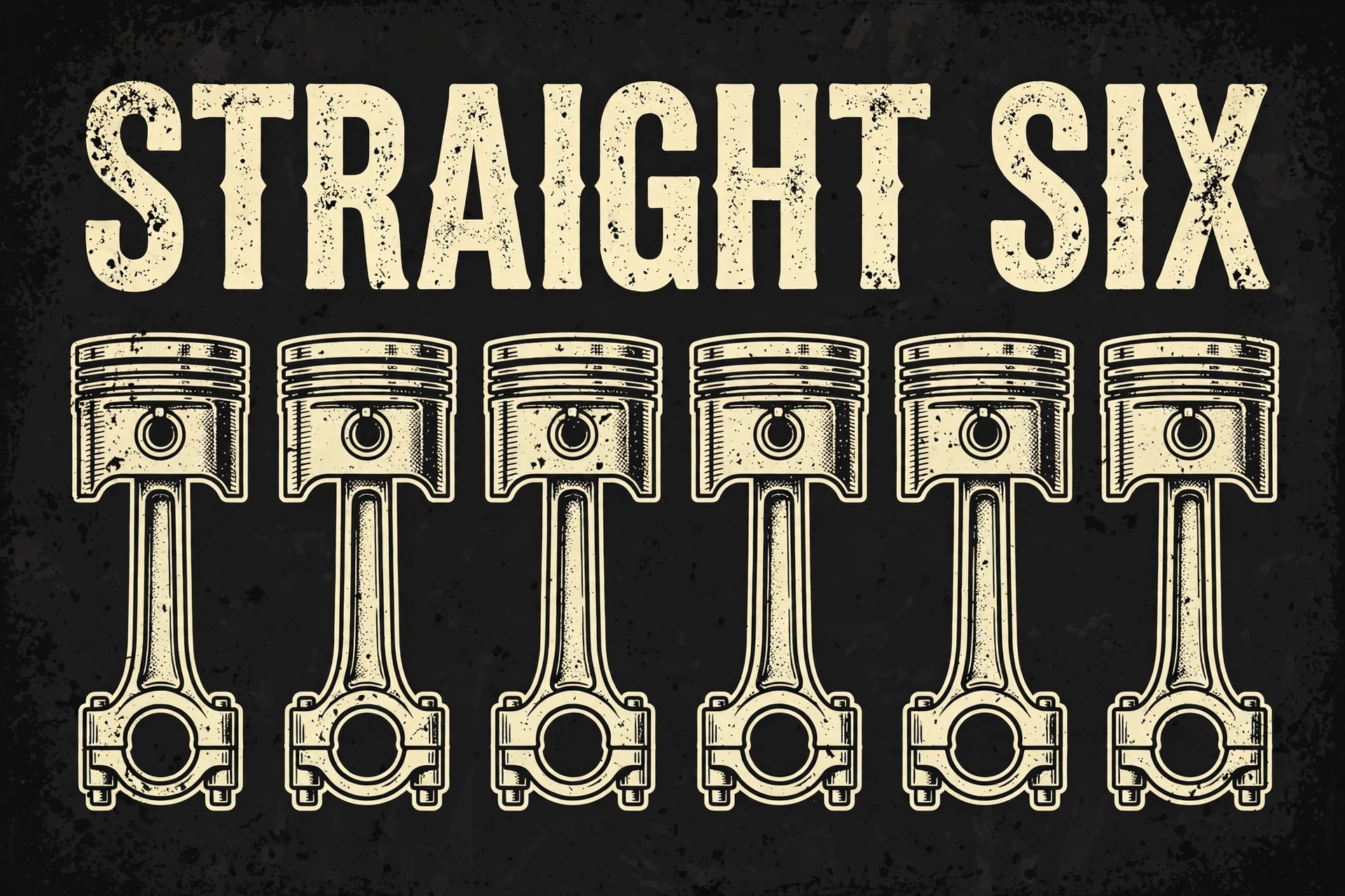 Straight Six — T-Shirt for Classic Truck Fans