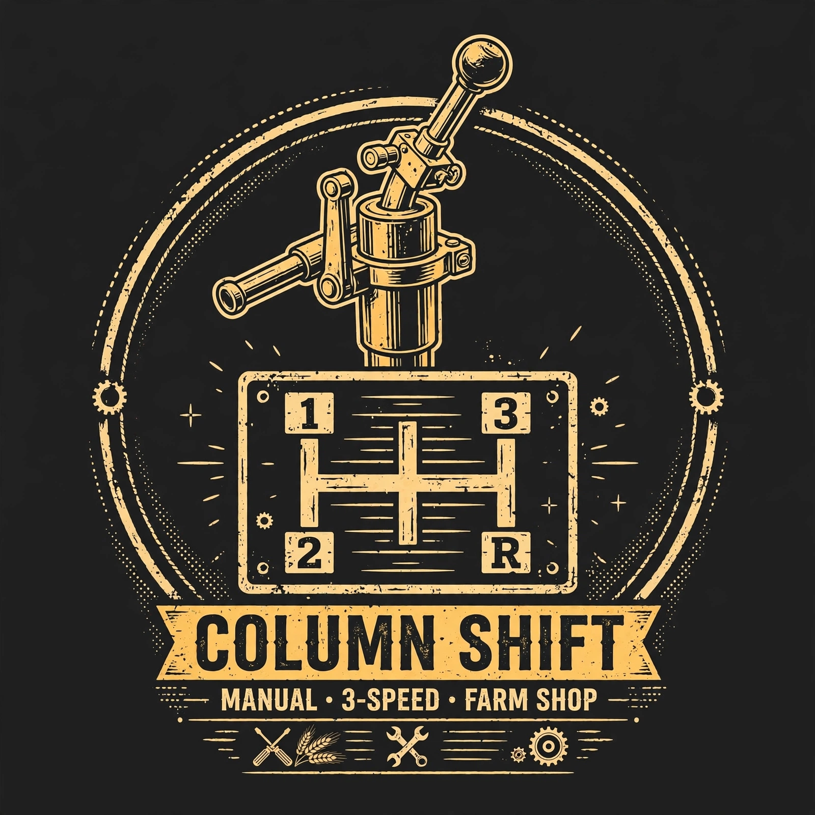 Column Shift — T-Shirt for Classic Truck Fans
