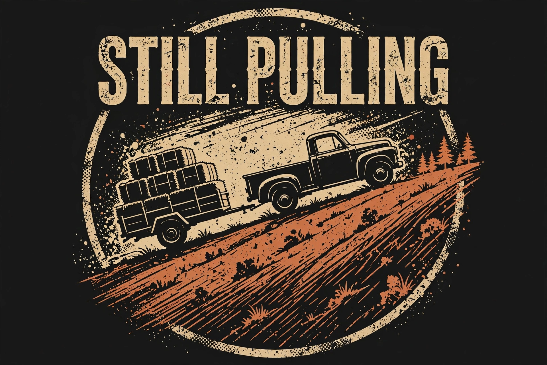 Still Pulling — T-Shirt for Classic Truck Fans
