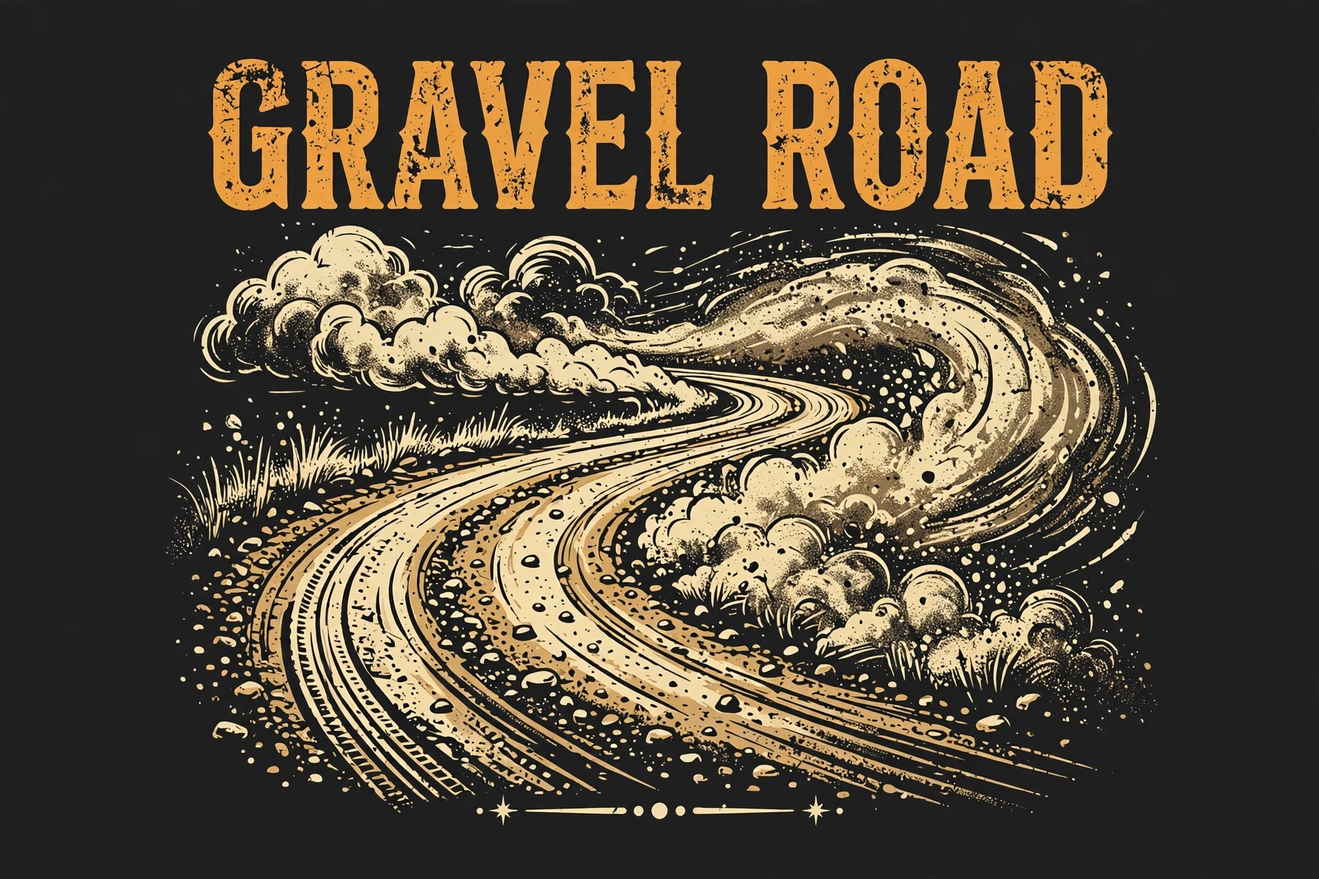Gravel Road — T-Shirt for Classic Truck Fans
